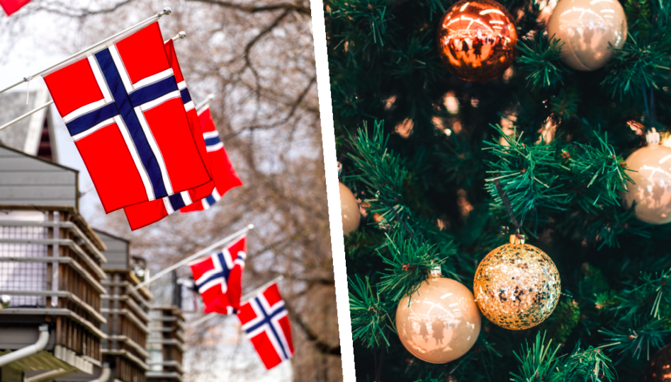 Så blir julen för norrmännen. 